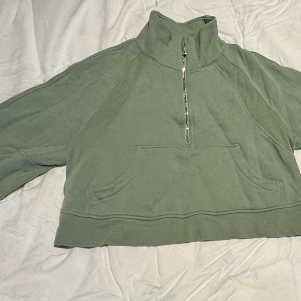 Lululemon Athletica Sage Green Half-Zip Sweatshirt